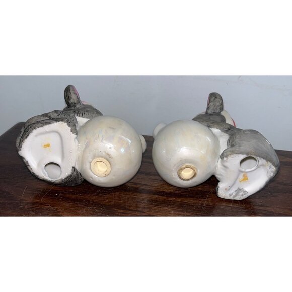 Vintage House Of Lloyd Mice Salt & Pepper Shakers Holding Ornaments Christmas - Picture 5 of 5